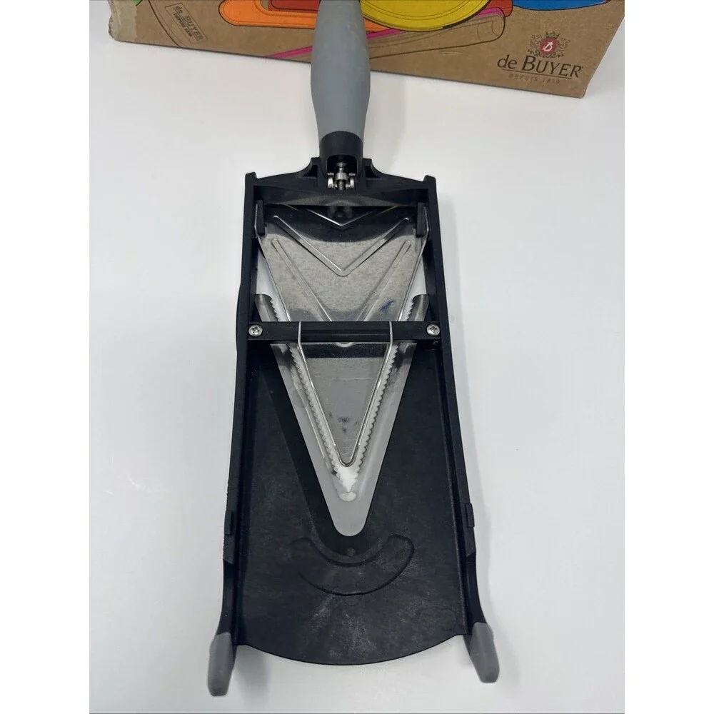De Buyer Pro Mandoline ADJUSTABLE SLICER Kobra Stainless STL MISSING Hand GAURD